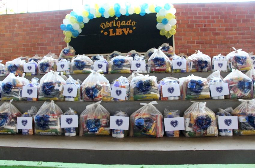  LBV entrega cestas de alimentos e leva esperança para 100 famílias em Palmital