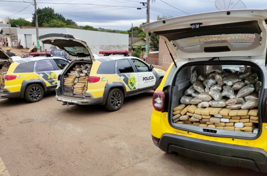  Polícia Militar apreende mais de 600 quilos de maconha em Nova Cantú, interior do Paraná