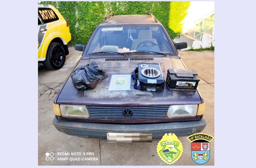  Veículo recuperado e autores de furto são presos pela Polícia Militar de Pitanga