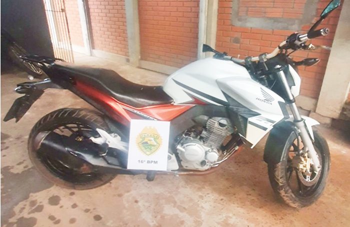  Moto adulterada e clonada é encontrada abandonada no interior de Turvo/PR