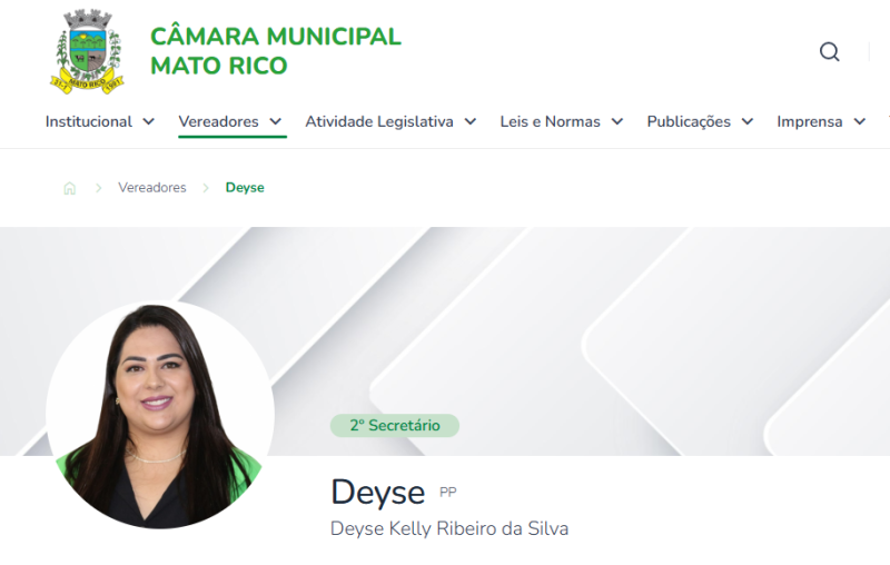  Vereadora de Mato Rico é investigada por suposto desvio de função, dedicação exclusiva e incompatibilidade de horário
